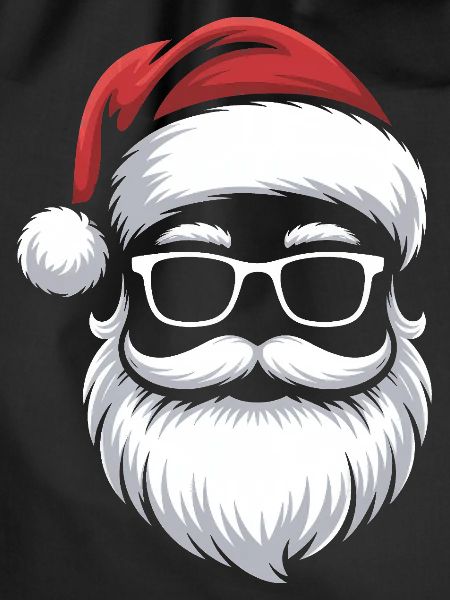 Santa Claus with mustache glasses