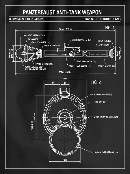 Panzerfaust-Panzerabwehr-Bauplan