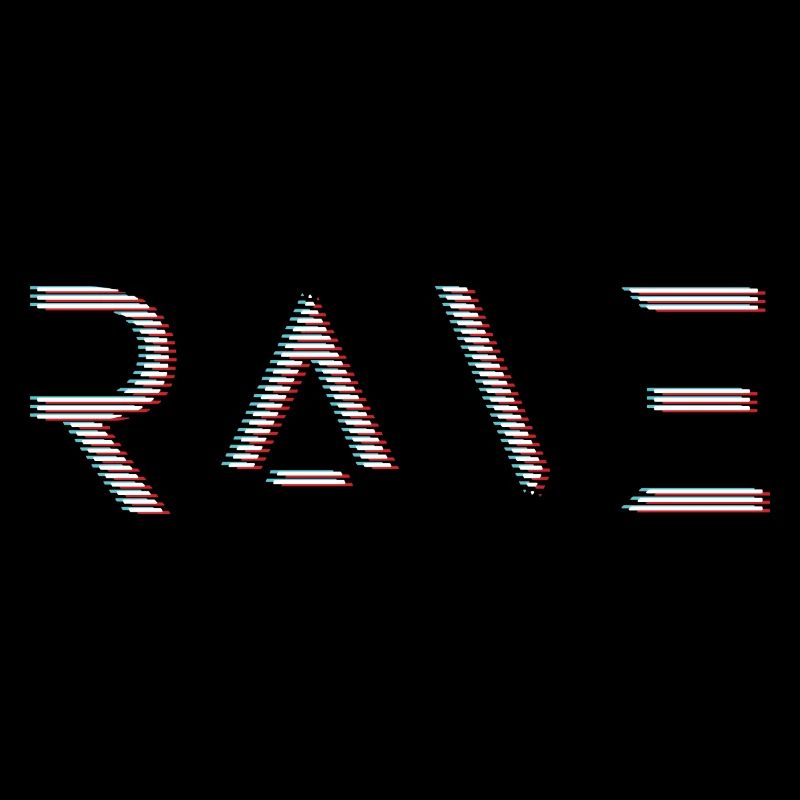 Rave Art design glitchy - raver EDM Techno House