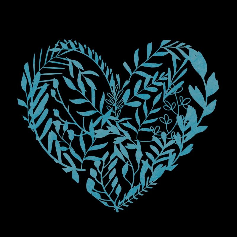 Customizable Heart Blue