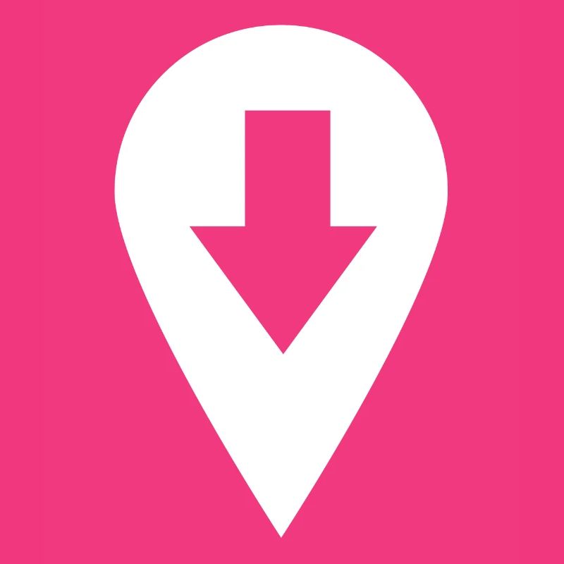 Location bubble with down arrow - Download