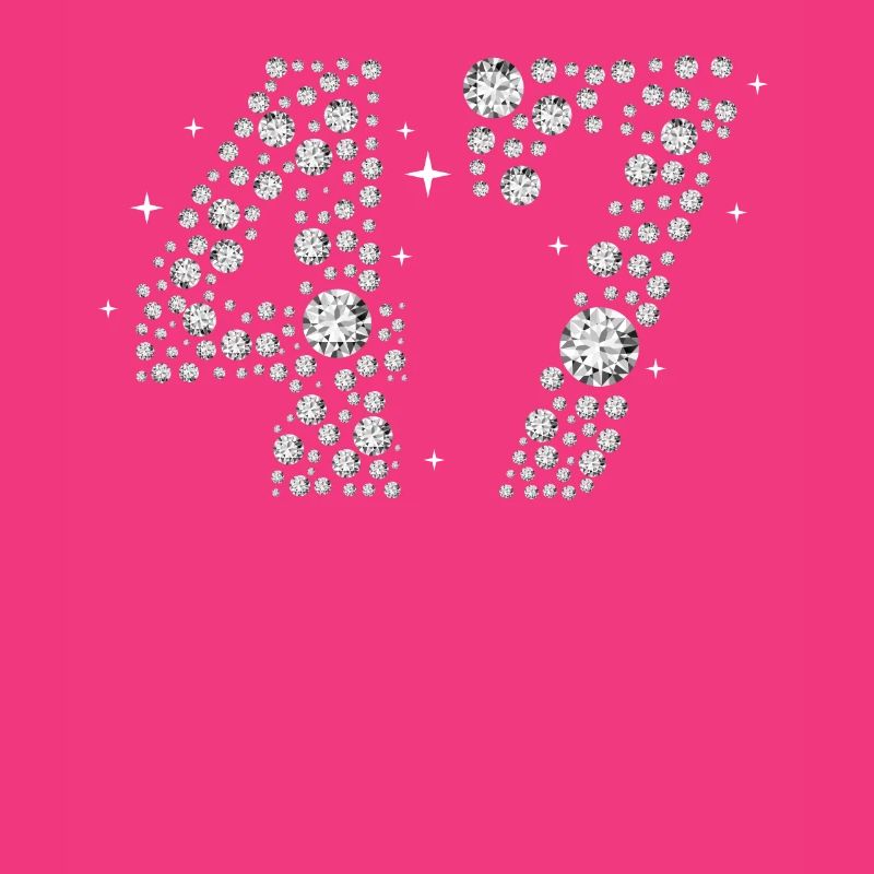 47 Birthday Gift Diamond Glitter