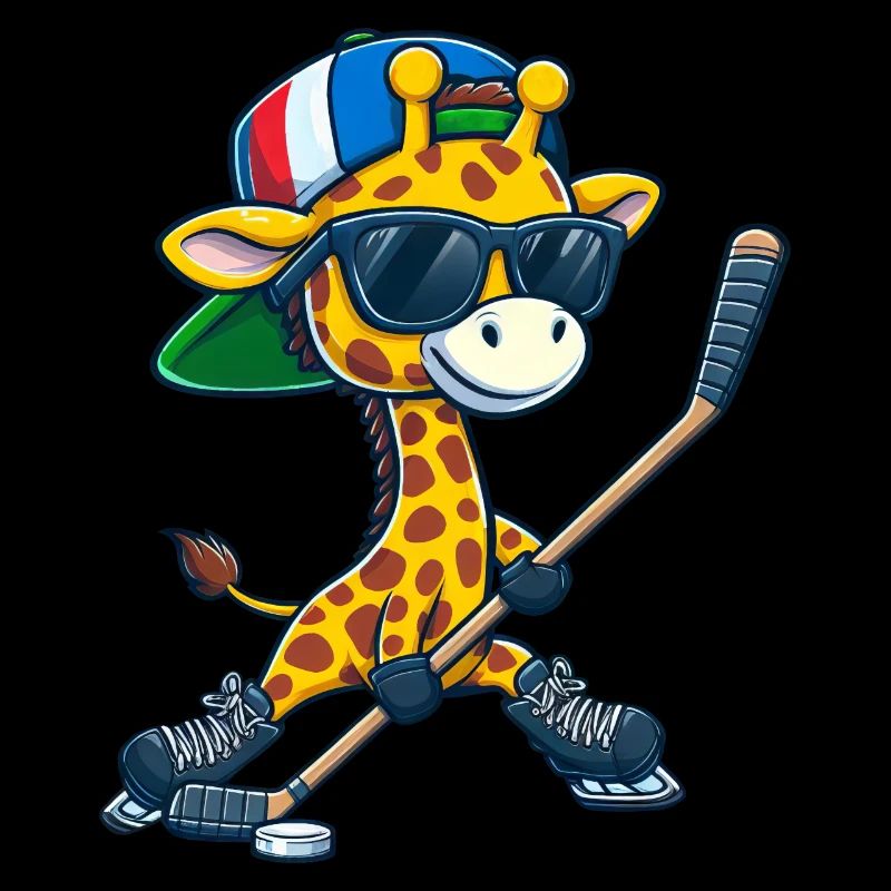 Skurriler Eishockeyschläger DoppelschlägerGiraffe