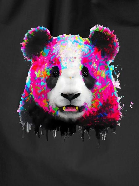 Farbexplosion Panda Bär