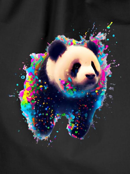Farbexplosion Panda Bär