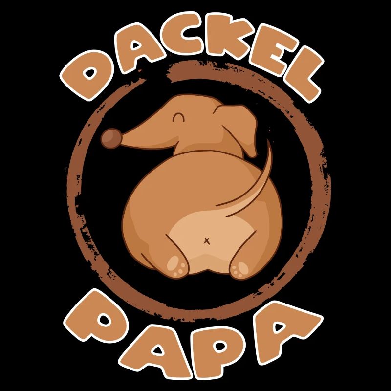 Dackel Papa mit Stolz Geschenk