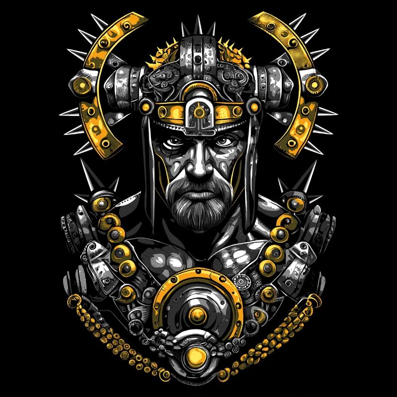 Fantastic warrior with spikes