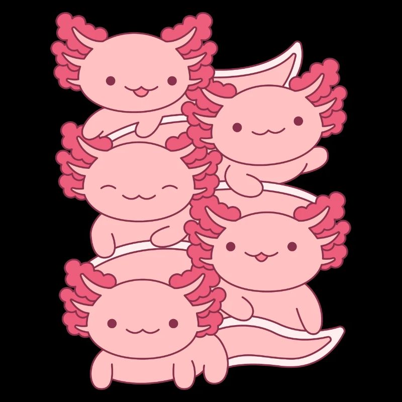 Conception de groupe d’axolotl rose pour les amateurs d’axolotl