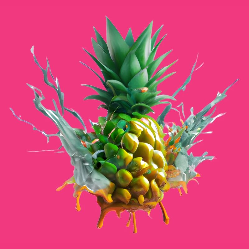 Farbenfrohe Ananas