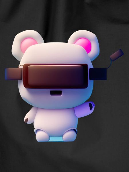 Bär mit Virtual Reality Headset