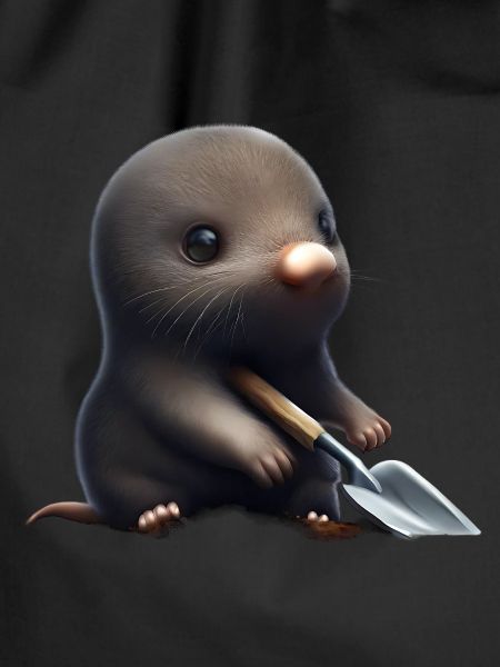Cute mole with shovel