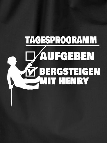 Berg mit henry oder aufgeben