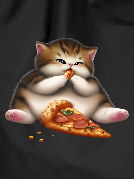 Pizza lover cat