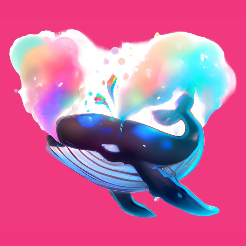 Baleine colorée dans l’océan