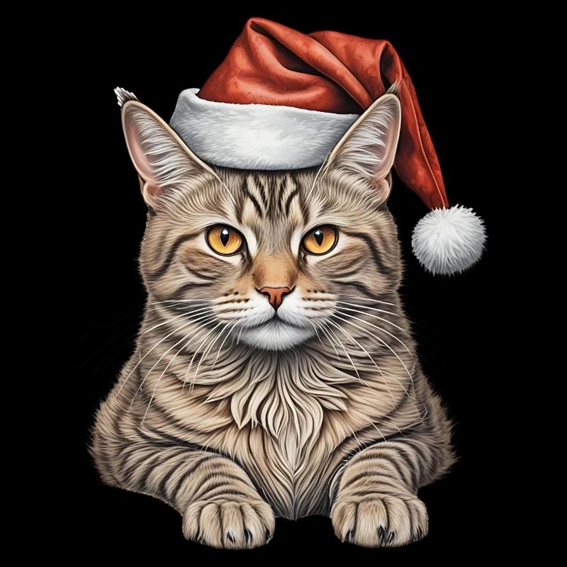 Süße Weihnachtskatze