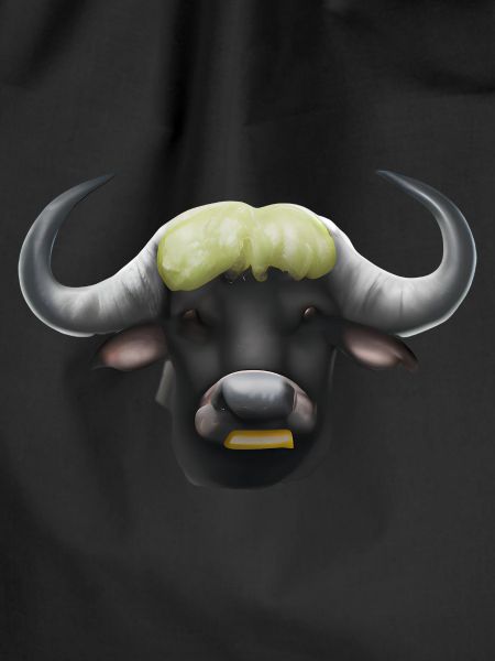 Cute drawn buffalo