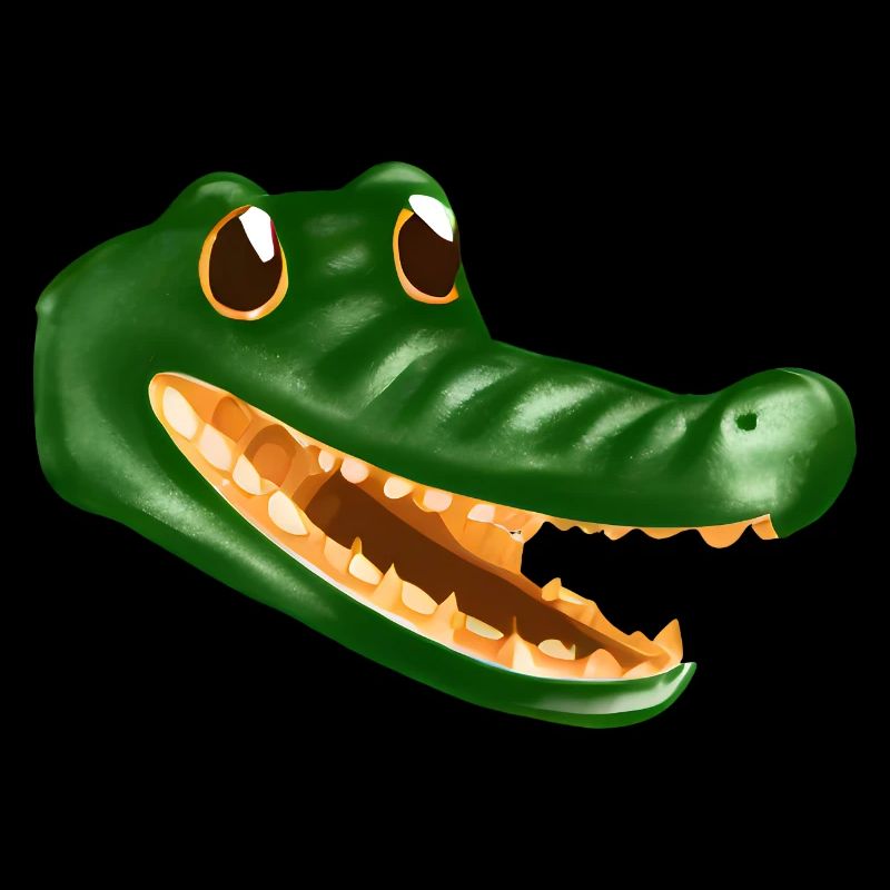 Beautifully drawn crocodile head