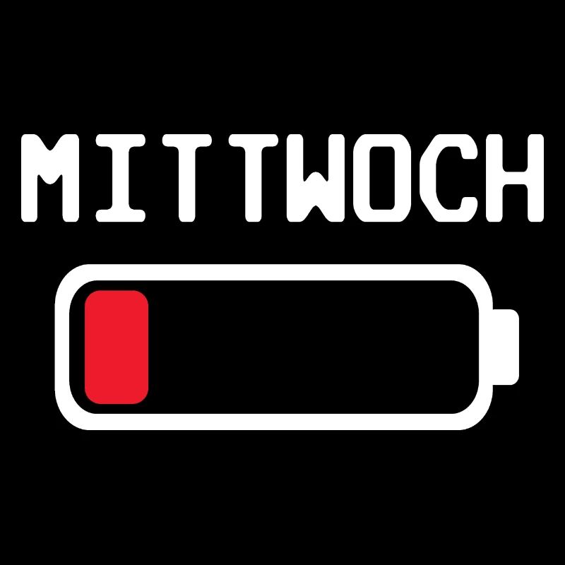 Mittwoch Batterie leer Design