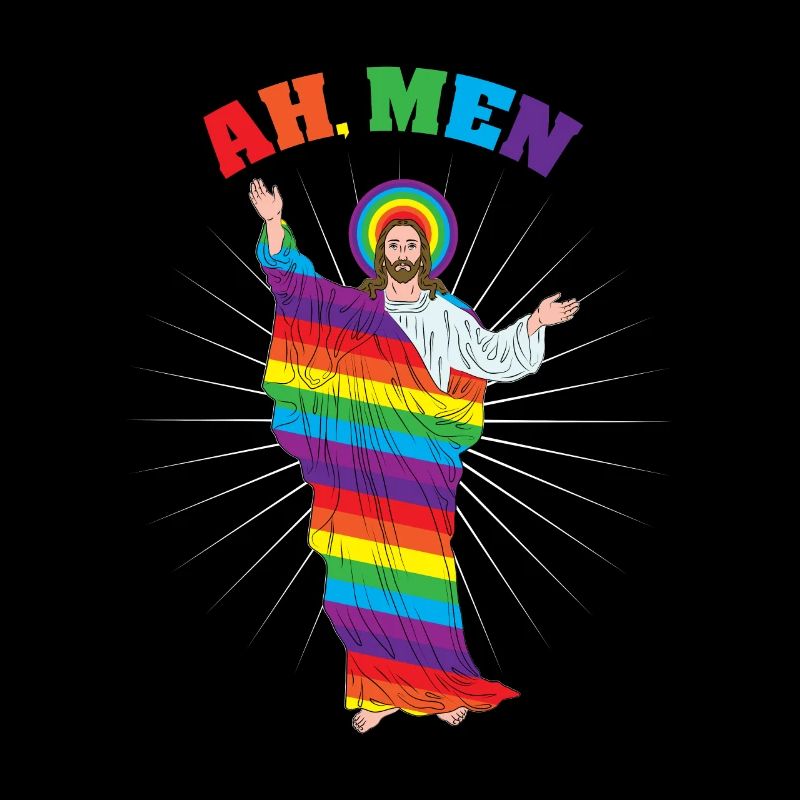 Gay Pride Regenbogen Schwul Jesus Ah Mann