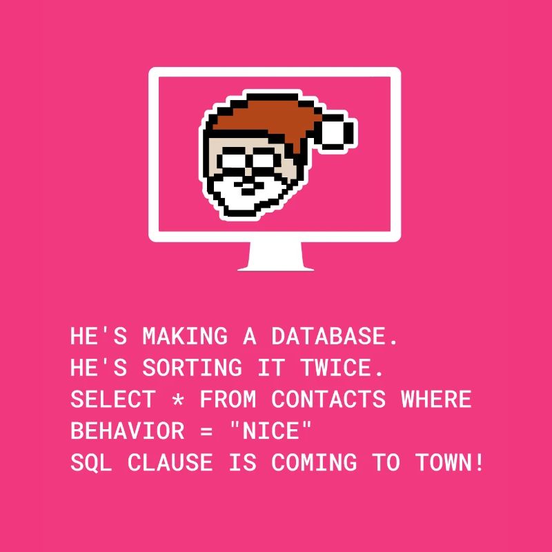 Christmas SQL Clause programmer IT gift