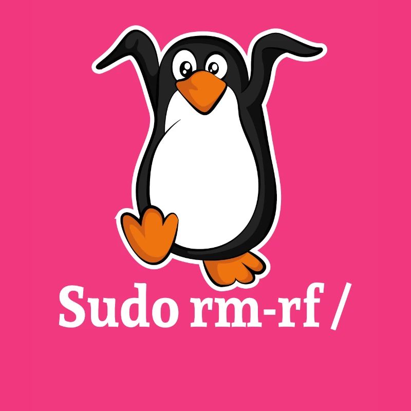 Tux Linux Penguin Sudo Rm Rf | Computer Geek Hack