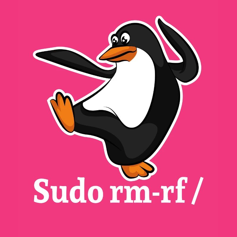 Tux Linux Pingouin Sudo Rm Rf | Computerfreak Hack