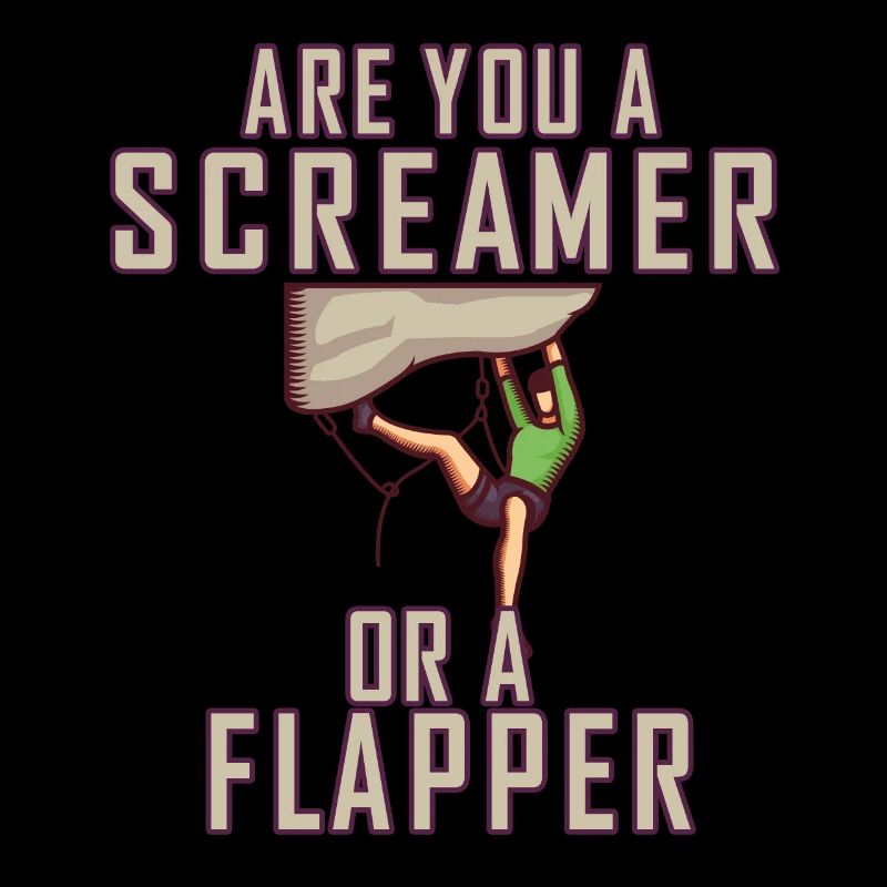 Climber Screamer Flapper Rock Climbing Climb Gift