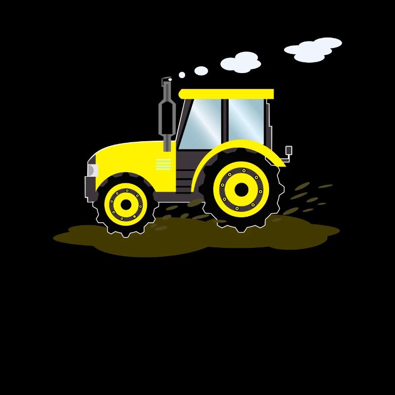 Kindershirt mit Traktor in gelb - Geschenkidee