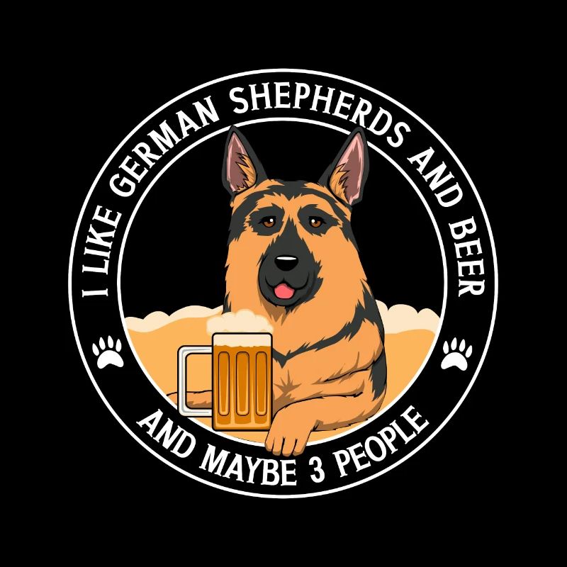 Deutsche Schäferhunde Und Bier das mag ich