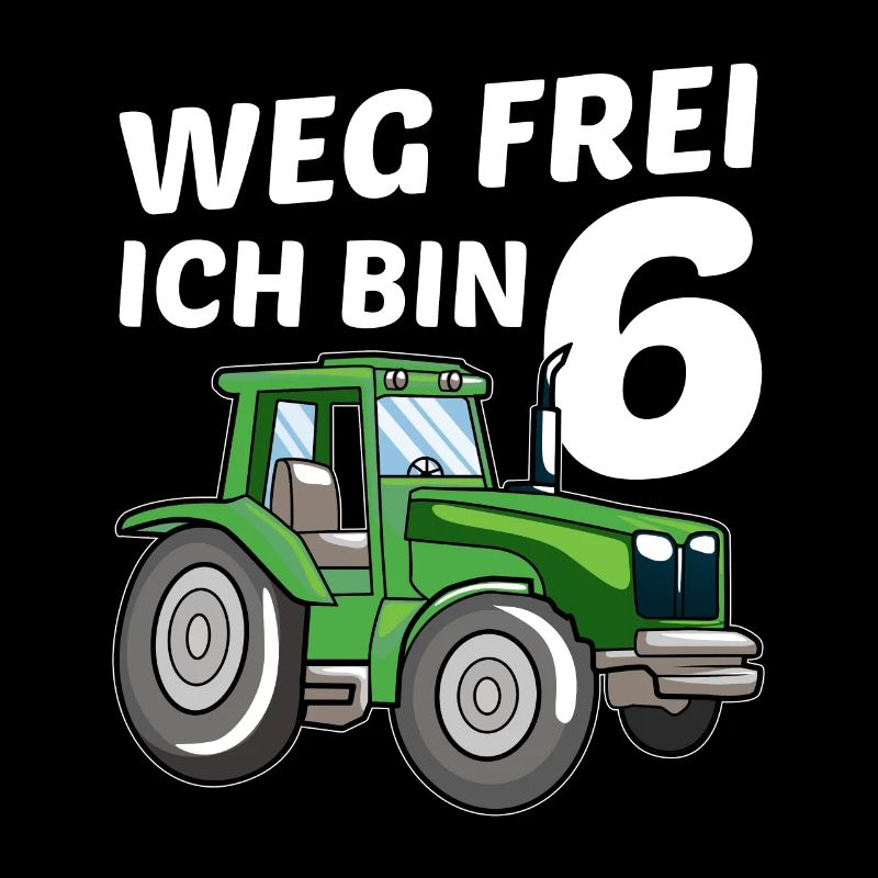 Ich bin 6 Jahre 6. Traktor Geburtstag Trecker