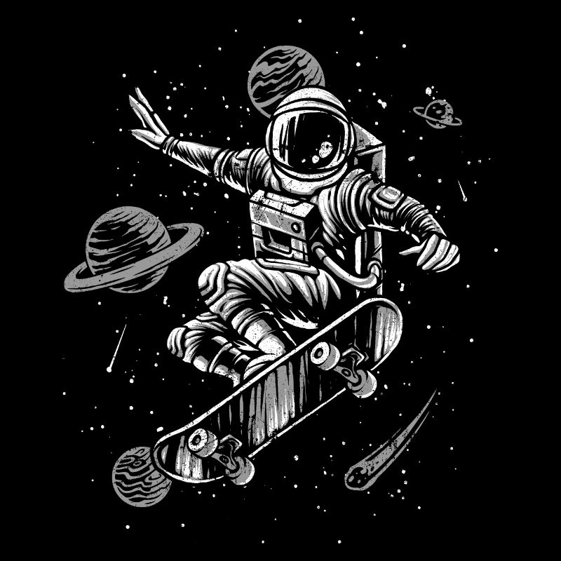 Space Skate Astronaute sur l’espace skateboard