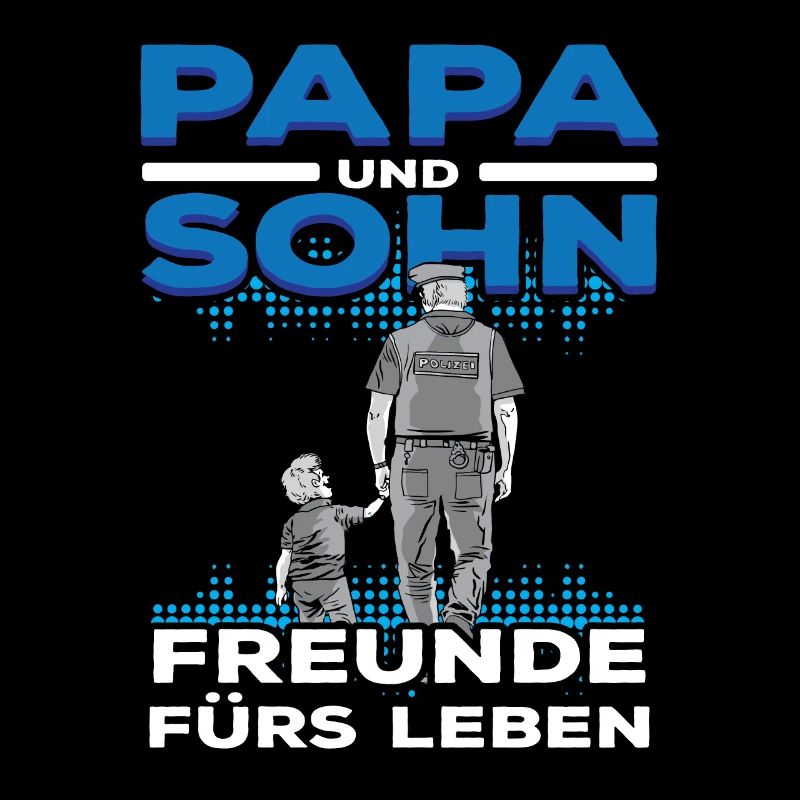 Polizei Papa Sohn Partnerlook