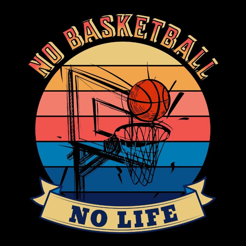Pas de basket-ball Pas de design d’été de vie