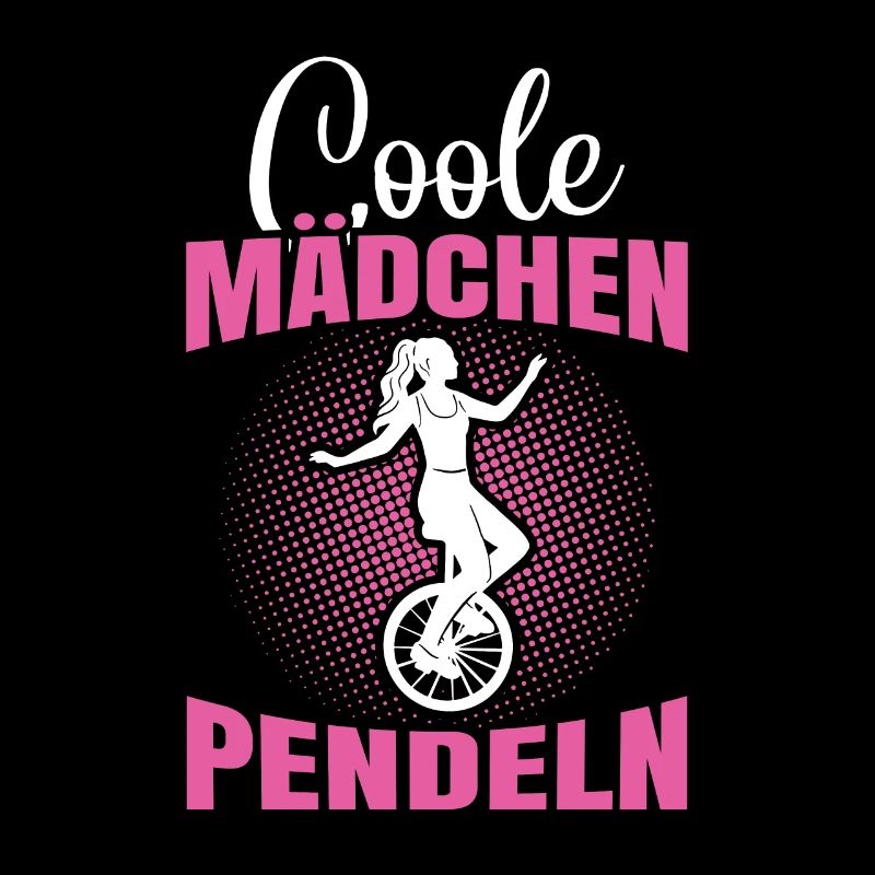 Coole Mädchen pendeln Einradfahrer Mädchen Einrad