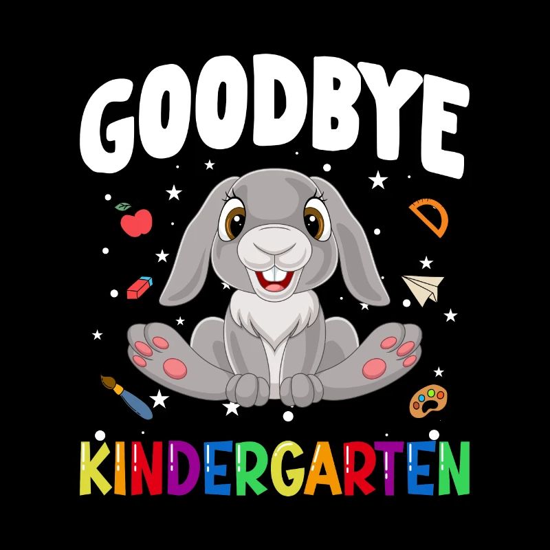 Goodbye Kindergarten Hase Einschulung Schule