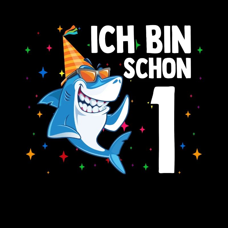 Ich bin schon 1. Kindergeburtstag Hai