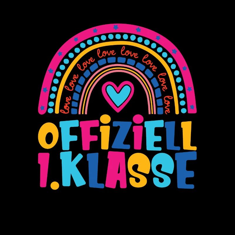 Offiziell 1. Klasse Regenbogen Design