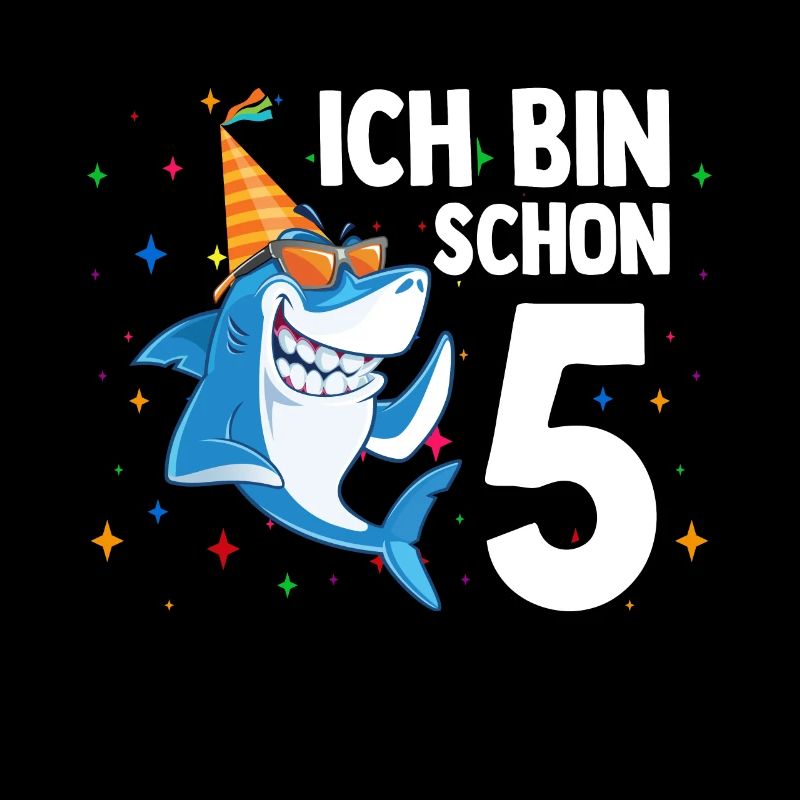 Ich bin schon 5. Kindergeburtstag Hai