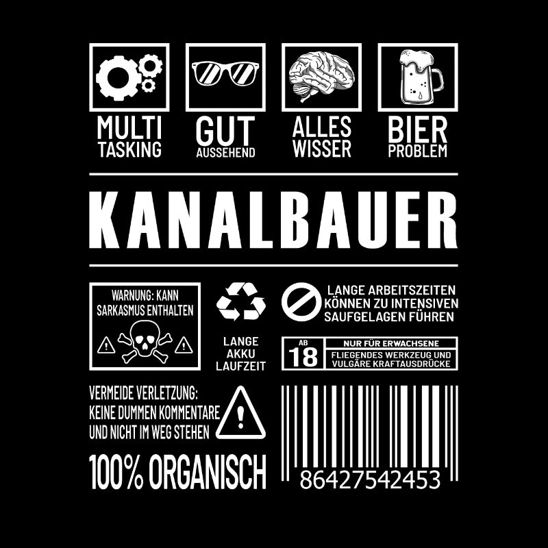 Kanalbauer Lustiger Beruf Spruch Tiefbauer