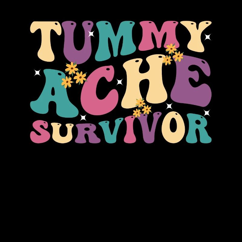 Tummy Ache Survivor Retro 70s