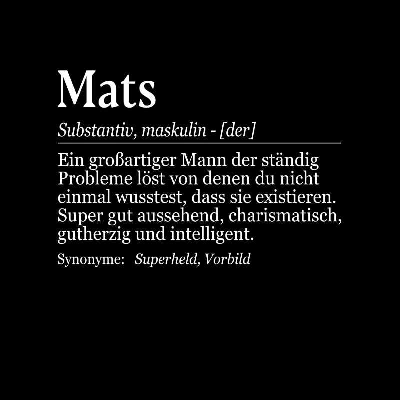 Mats Definition Namenstag Geburtstag Name