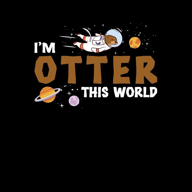 Otter This World Drôle de loutre dans l’espace pour