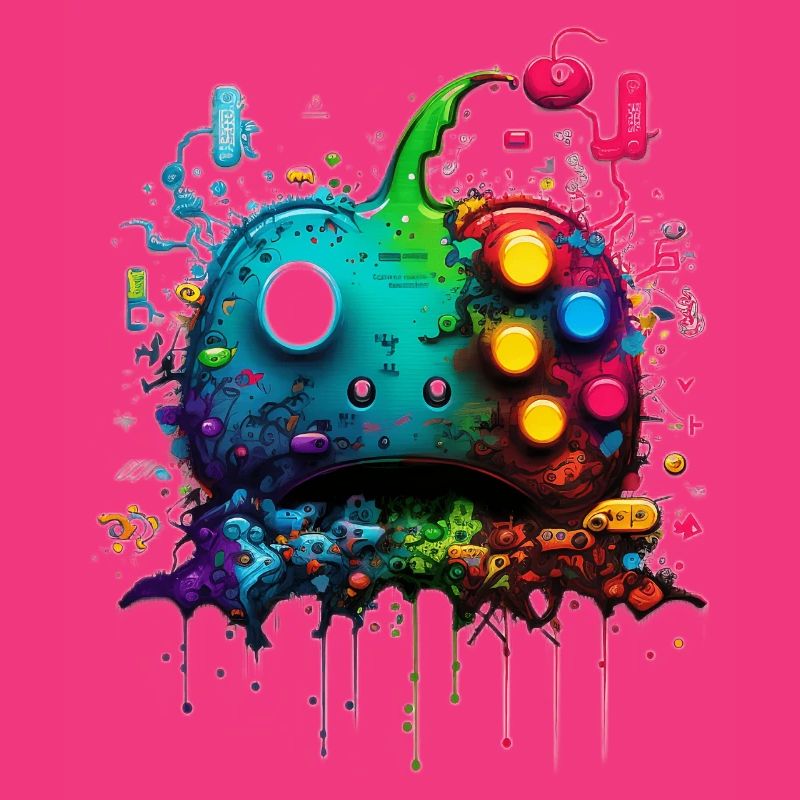 Neon Gaming Controller / Kontroller