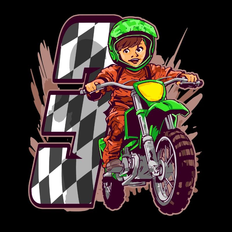 Ich Bin 3 Motocross Kid - Kindergeburtstag