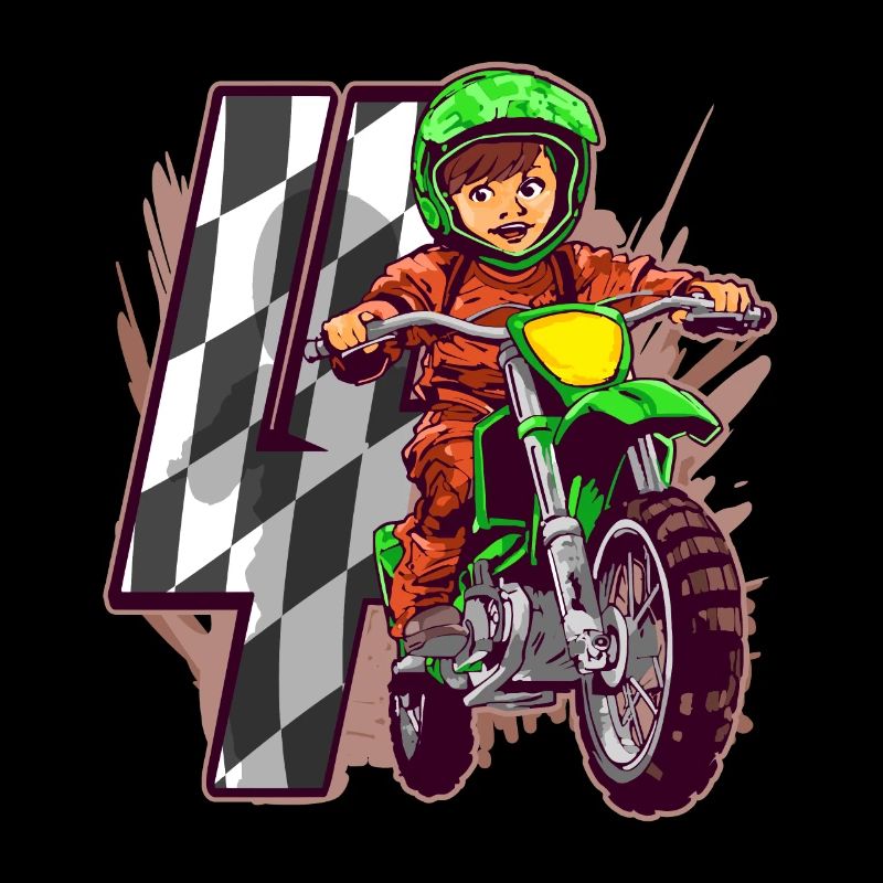 Ich Bin 4 Motocross Kid - Kindergeburtstag