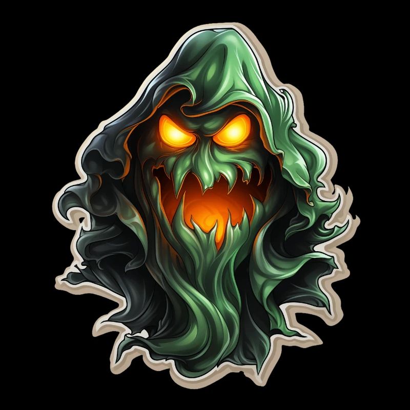 Ghost Lover Cartoon Style Halloween Ghost Spooky