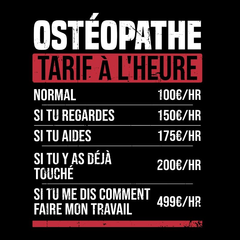 Osteopath hourly rate gift idea humor