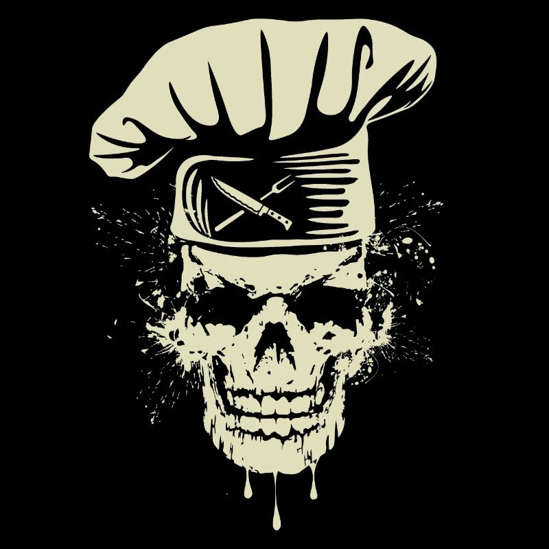 Cooking Skeleton Skull Cook Food Chef