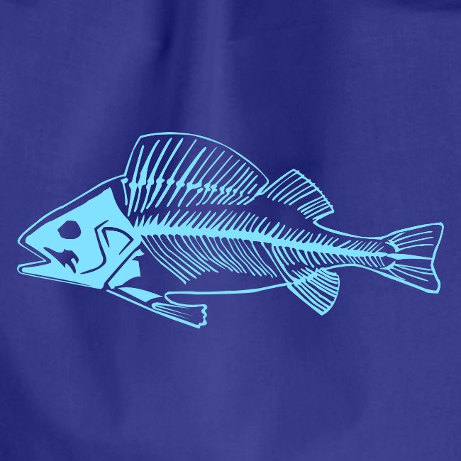 Blauer Barsche, blaue Fischgräten T-Shirt