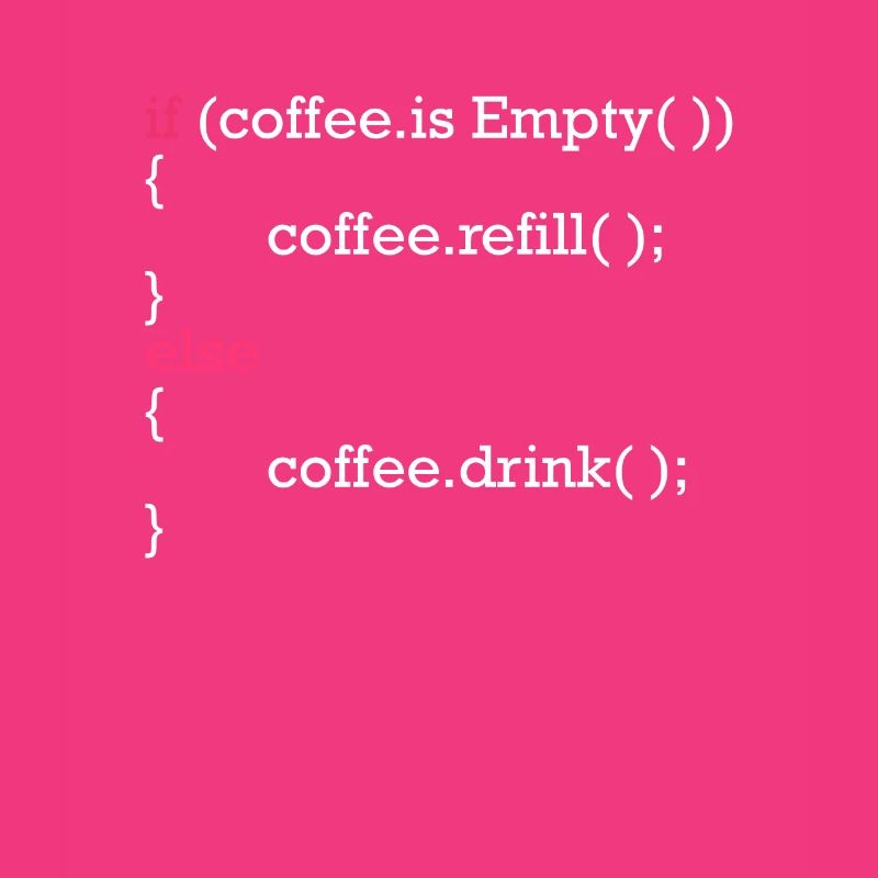 Programmcode Kaffee nachfüllen IT Entwickler